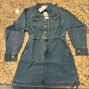 Jessica Simpson Blue Denim Long Sleeve Dress